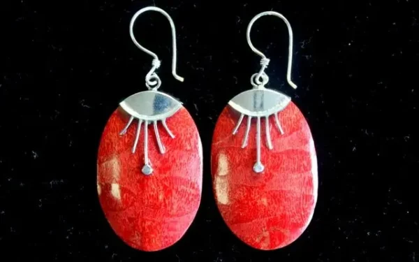 925 Silver Earrings - Oval Decor - Image 13