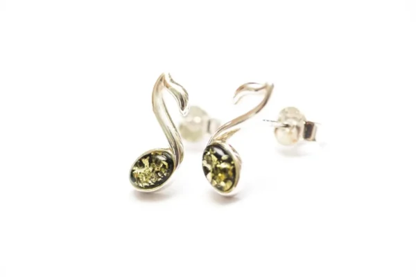 Green Music Note Stud Earrings - Image 10