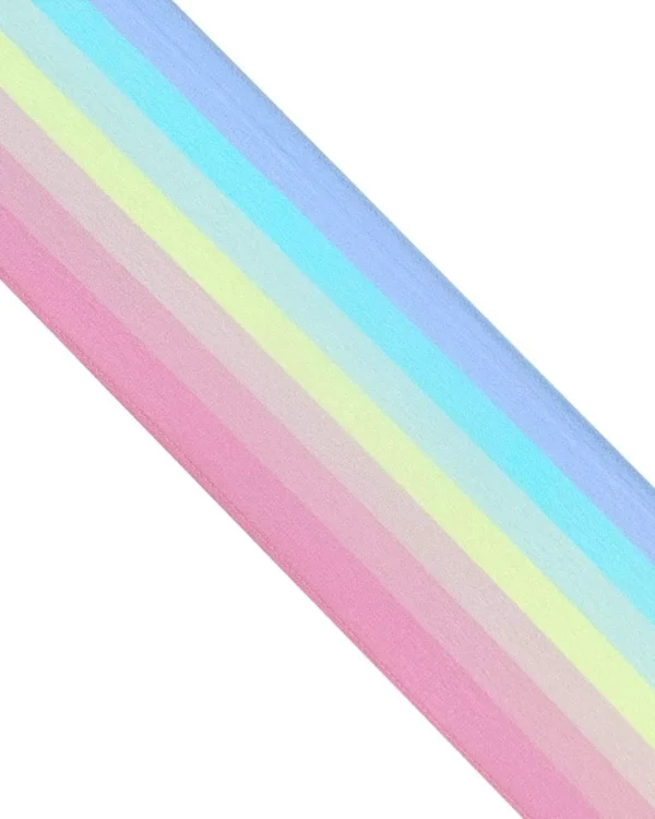 Henley Silk Stripe Neck Scarf Rainbow Pastel - Image 3