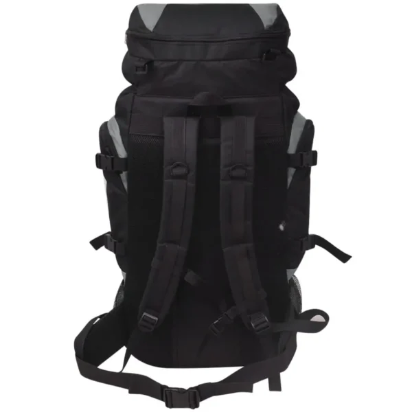 vidaXL Hiking Backpack XXL 75 L Black and Grey - Image 4