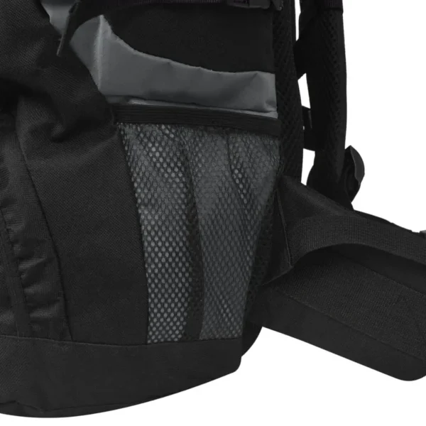 vidaXL Hiking Backpack XXL 75 L Black and Grey - Image 6