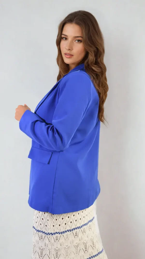 Open Front Oversized Casual Blazer - Image 5