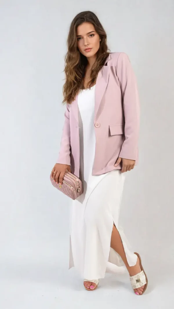 Open Front Oversized Casual Blazer - Image 8