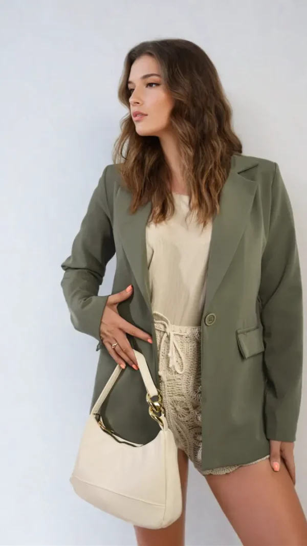 Open Front Oversized Casual Blazer - Image 10