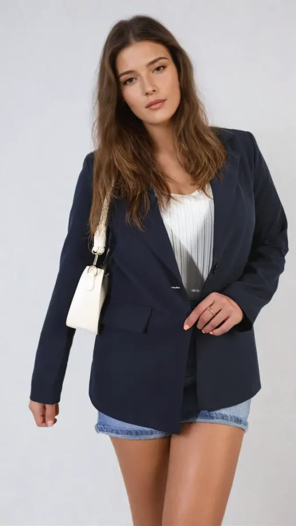 Open Front Oversized Casual Blazer - Image 12