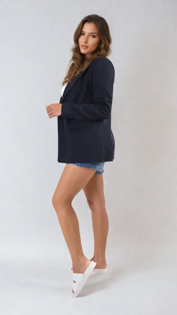 Open Front Oversized Casual Blazer - Image 14