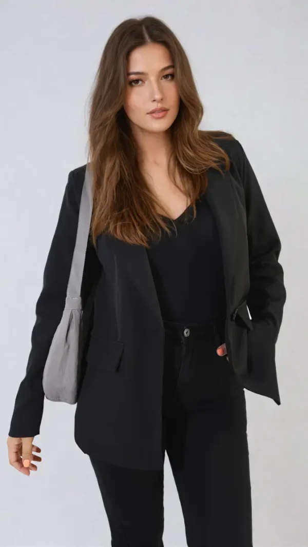 Open Front Oversized Casual Blazer - Image 16