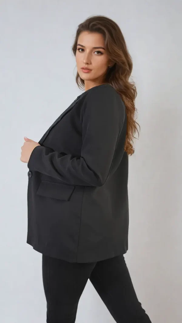 Open Front Oversized Casual Blazer - Image 17