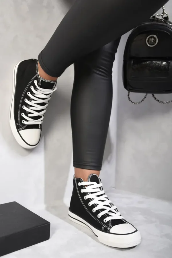 High Top Lace Up Trainers - Image 8