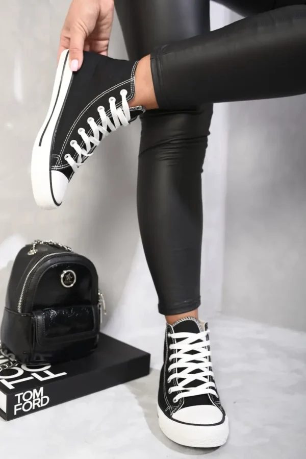 High Top Lace Up Trainers - Image 9