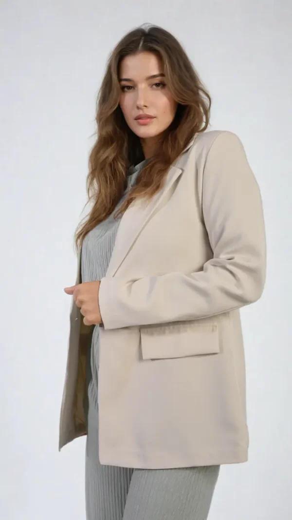 Open Front Oversized Casual Blazer - Image 33