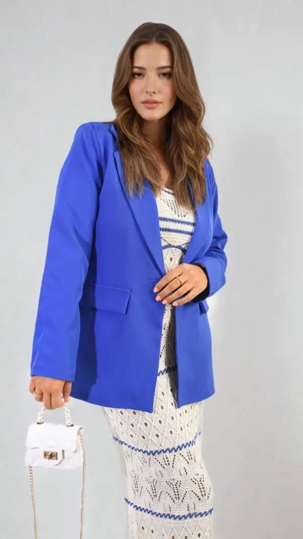 Open Front Oversized Casual Blazer - Image 21