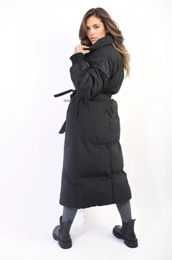 Long Belted Puffer Coat - Image 3