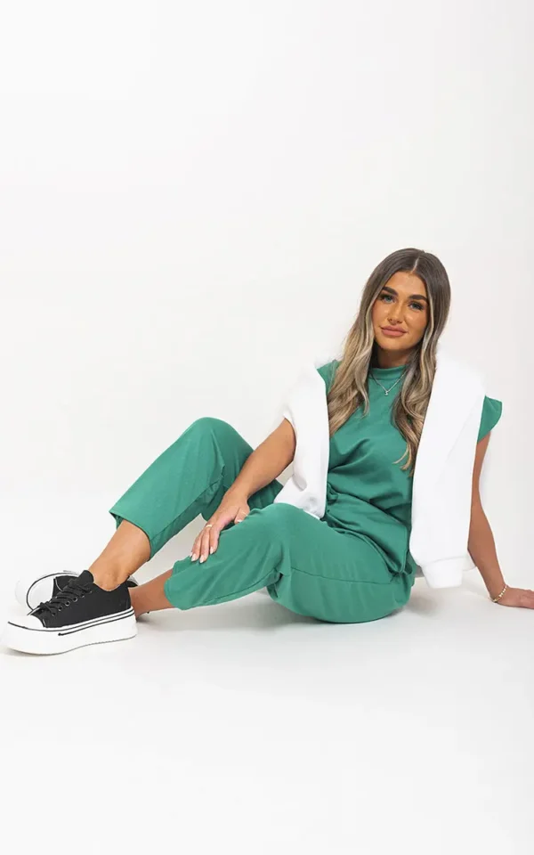 Short Sleeve Boxy Lounge Wear Co-ord Set - Image 10