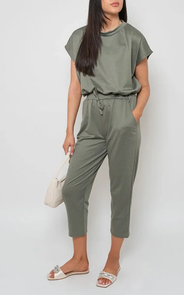 Short Sleeve Boxy Lounge Wear Co-ord Set - Image 21