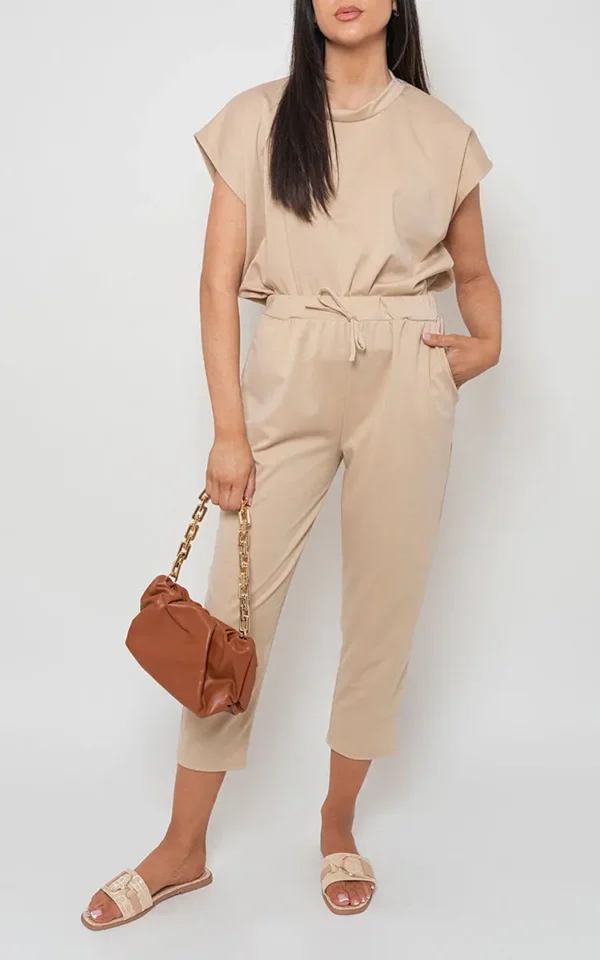 Short Sleeve Boxy Lounge Wear Co-ord Set - Image 22