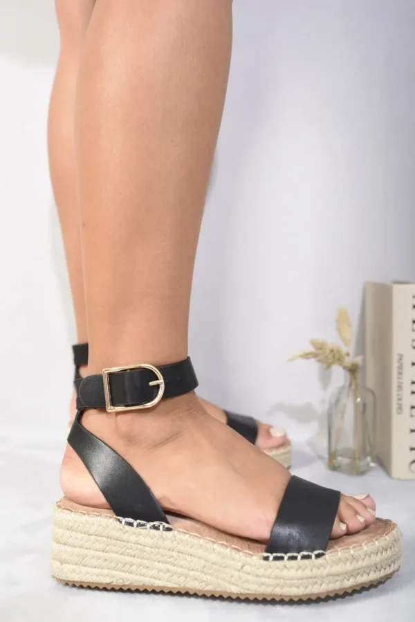 Open Toe Strappy Wedge Sandals - Image 12