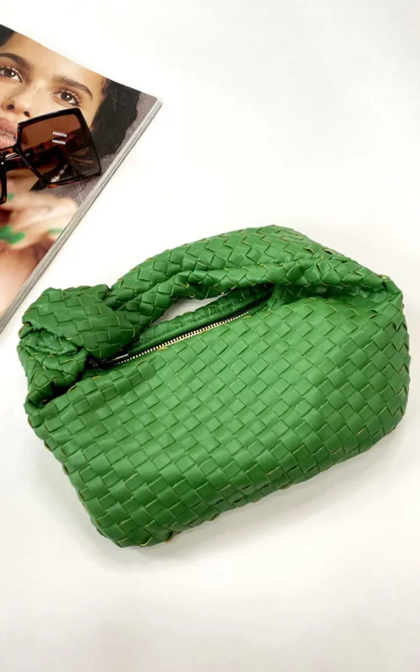 Faux Leather Quilted Handbag - Image 2