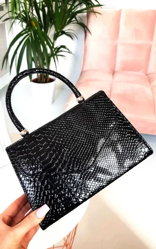 Croc Print Handbag - Image 47