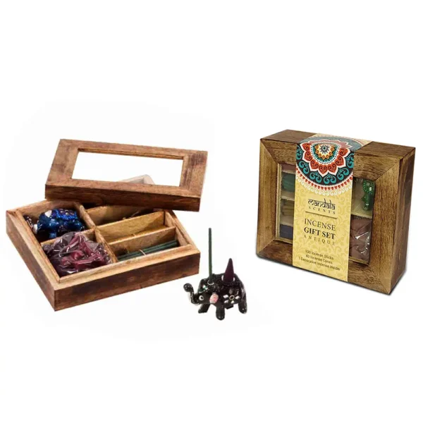 Mandala Incense Gift Set in Wooden Gift Box - Image 2