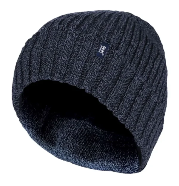 Mens Fleece Lined Thermal Cuffed Winter Beanie Hat - Image 3