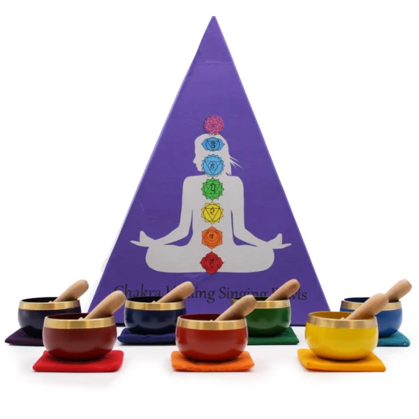 Chakra Pyramid Singing Bowl Gift Set - Image 4