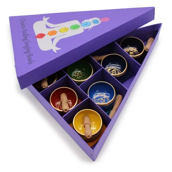 Chakra Pyramid Singing Bowl Gift Set - Image 7