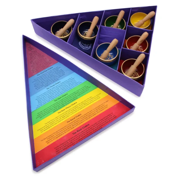 Chakra Pyramid Singing Bowl Gift Set - Image 11