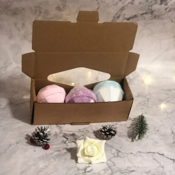 Set Of 3 Gemstone Bathbombs Gift Pack - Mix 1 - Image 3