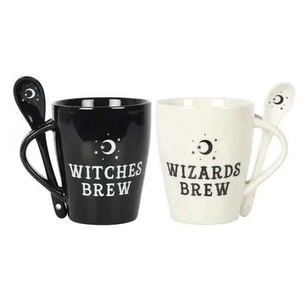 Witch and Wizard Couples Mug and Spoon Set - Image 2