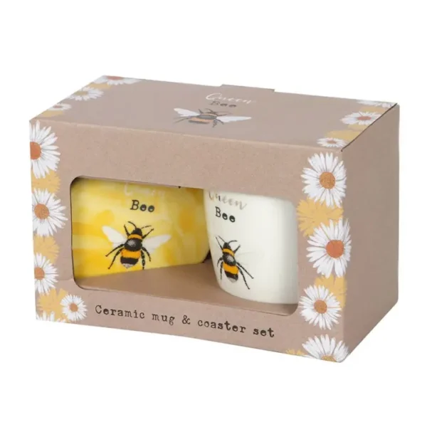 Queen Bee Ceramic Mug and Coaster Set - Image 2