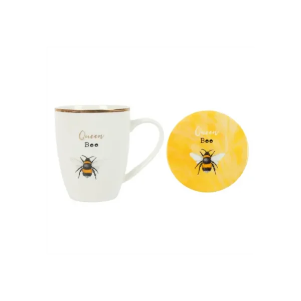 Queen Bee Ceramic Mug and Coaster Set - Image 3