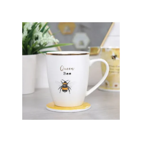 Queen Bee Ceramic Mug and Coaster Set - Image 4