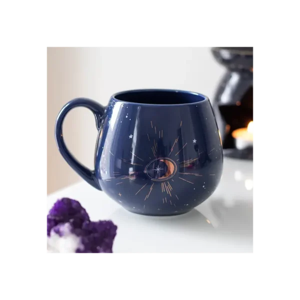 Blue Crescent Moon Rounded Mug - Image 4