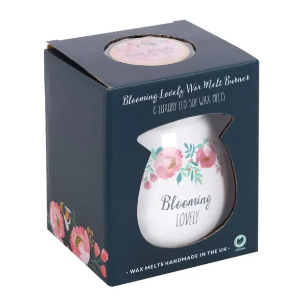 Large Blooming Lovely Wax Melt Burner Gift Set - Image 2