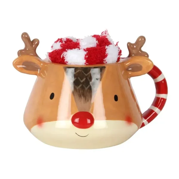 Reindeer Mug and Socks Set - Image 2