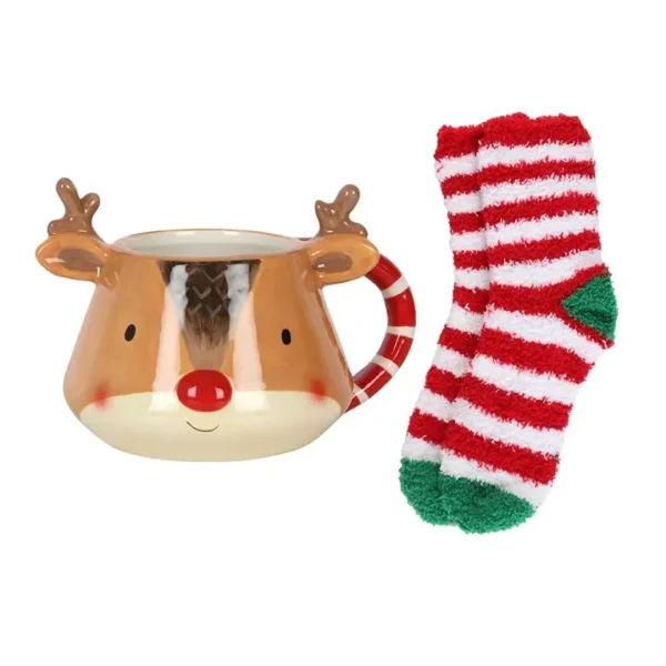 Reindeer Mug and Socks Set - Image 4