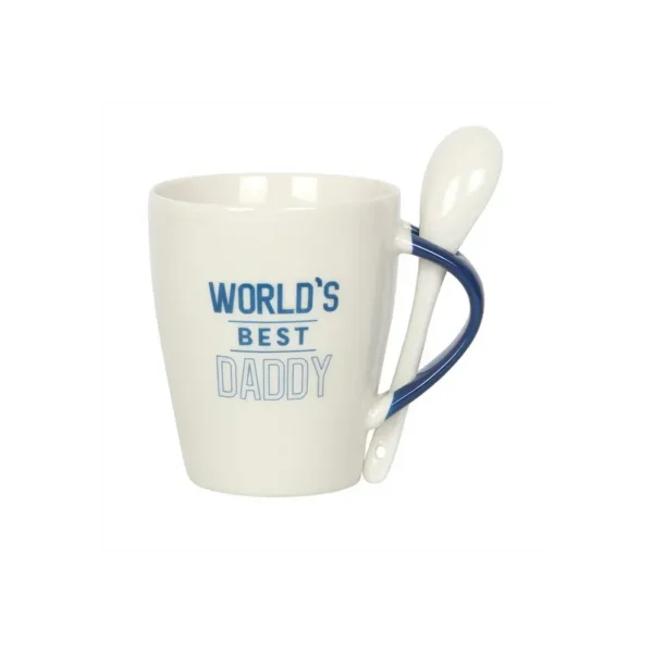 World's Best Daddy Ceramic Mug and Spoon Set - Image 3