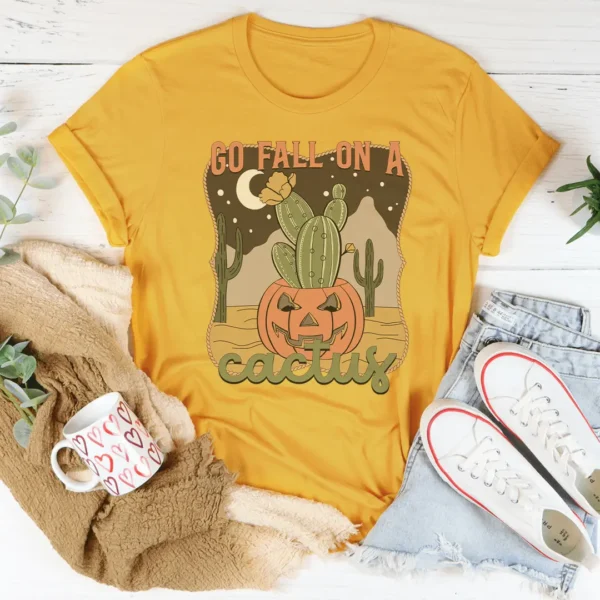 Go Fall On A Cactus Tee - Image 3