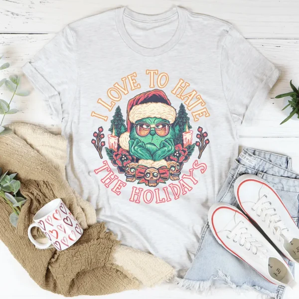 I Love To Hate The Holidays Tee - Image 2