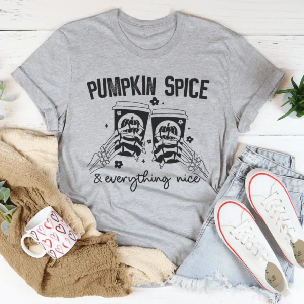 Pumpkin Spice & Everything Nice Tee - Image 3