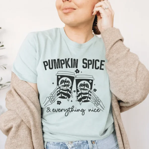 Pumpkin Spice & Everything Nice Tee - Image 4