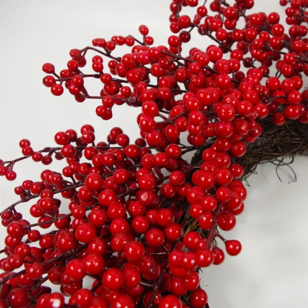 Christmas Red Berry Floristry Wreath 60cm 24" Luxury - Image 2