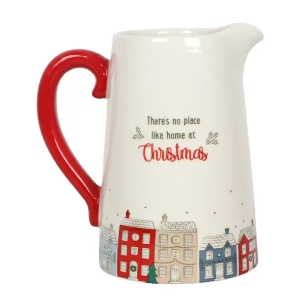 17cm Christmas Village Ceramic Flower Jug - Image 6