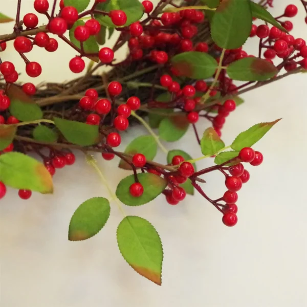 Christmas Natural Look Red Berry Floristry Wreath 60cm 24 inch Large Luxury Botanik - Image 5