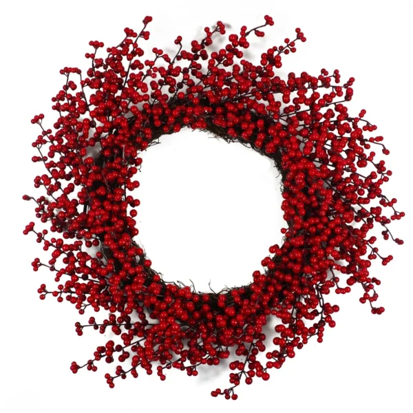 Christmas Red Berry Floristry Wreath 60cm 24 inch Large Luxury Botanik