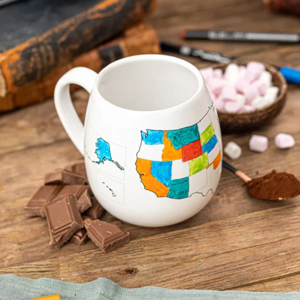 USA Map Colour In Mug