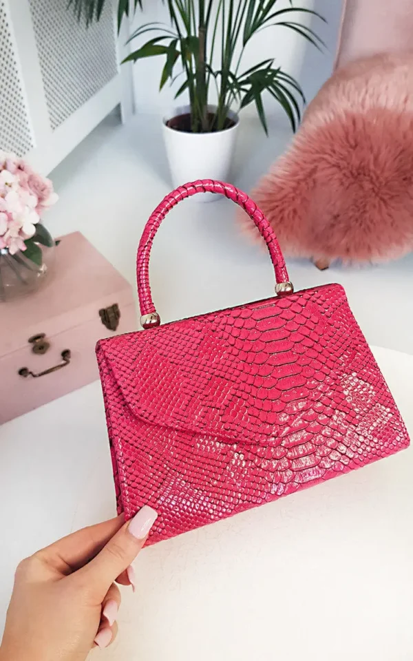 Croc Print Handbag - Image 10