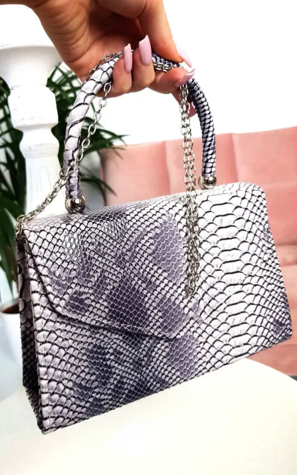 Croc Print Handbag - Image 15