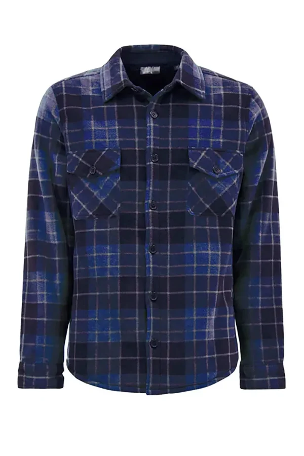 Men's Quilted Plaid Winter Jacket - Image 3